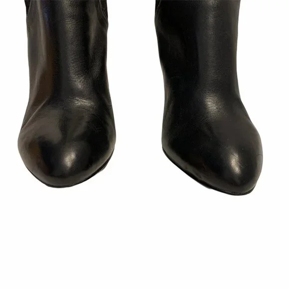 B Makowsky Leather Stretch High Heel Knee High 8.5 - Picture 6 of 9